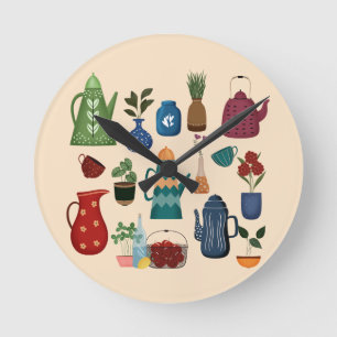 Reloj Redondo Mediano Esenciales de Cocina Retro