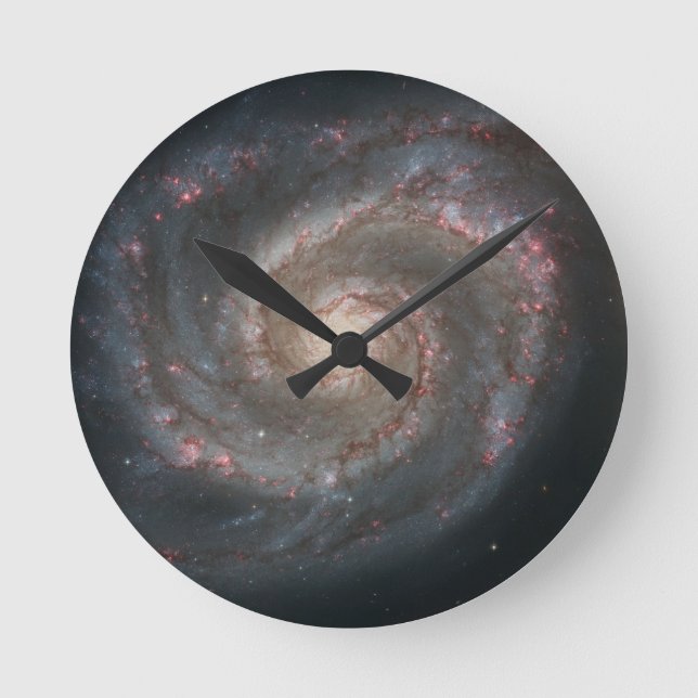 Reloj Redondo Mediano Espacio fresco de las estrellas de la nebulosa de (Anverso)