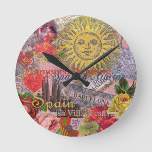 Reloj Redondo Mediano España Sunshine español Travel Art