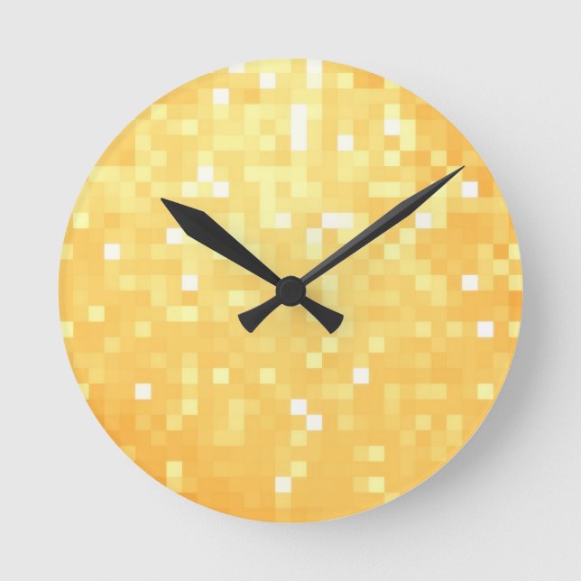 Reloj Redondo Mediano Esparkle de oro (Anverso)