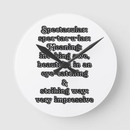 Reloj Redondo Mediano Espectacular: especificación de definición・tac・u・l