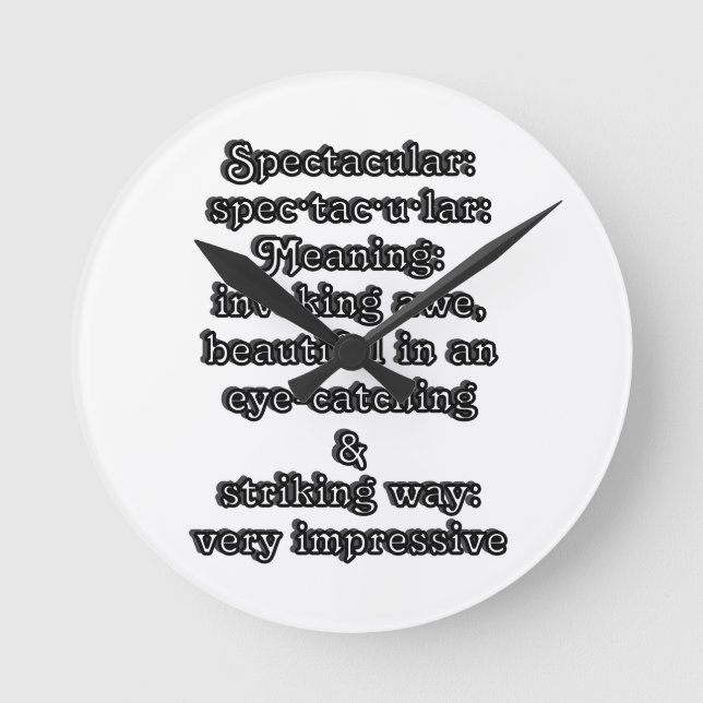 Reloj Redondo Mediano Espectacular: especificación de definición・tac・u・l (Anverso)