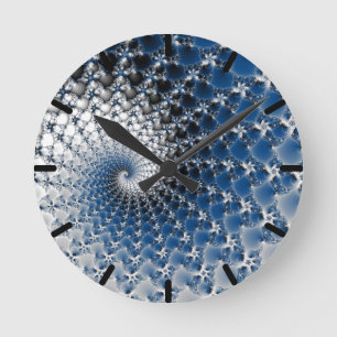 Reloj Redondo Mediano Espiral azul