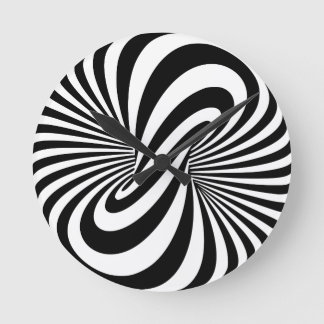 Reloj Redondo Mediano Espiral de la ilusión óptica 3D