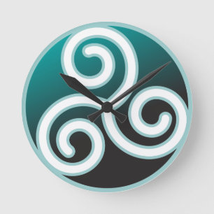 Reloj Redondo Mediano Espiral del Celtic de Triskele