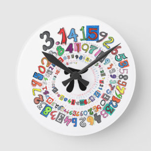 Reloj Redondo Mediano Espiral del pi