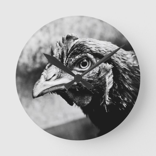Reloj Redondo Mediano espíritus y pollos (Anverso)