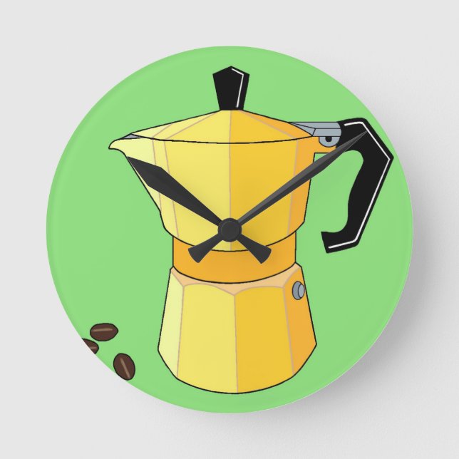 Reloj Redondo Mediano Espresso arco iris amarillo (Anverso)