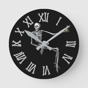 Reloj Redondo Mediano Esqueleto cosmético Guay con Halloween
