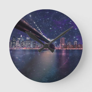 Reloj Redondo Mediano Esquina espacial Manhattan