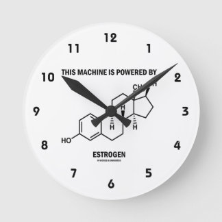 Reloj Redondo Mediano Esta Máquina Está Alimentada Por Estrogen (Molécul