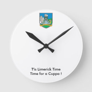 Reloj Redondo Mediano Estaban en tiempo de Limerick para un Cuppa.
