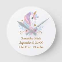 Estadísticas de nacimiento Unicorn Oro Azul Rosa,