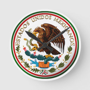 Reloj Redondo Mediano Estados Unidos Mexicanos (Águila de la Bandera Me