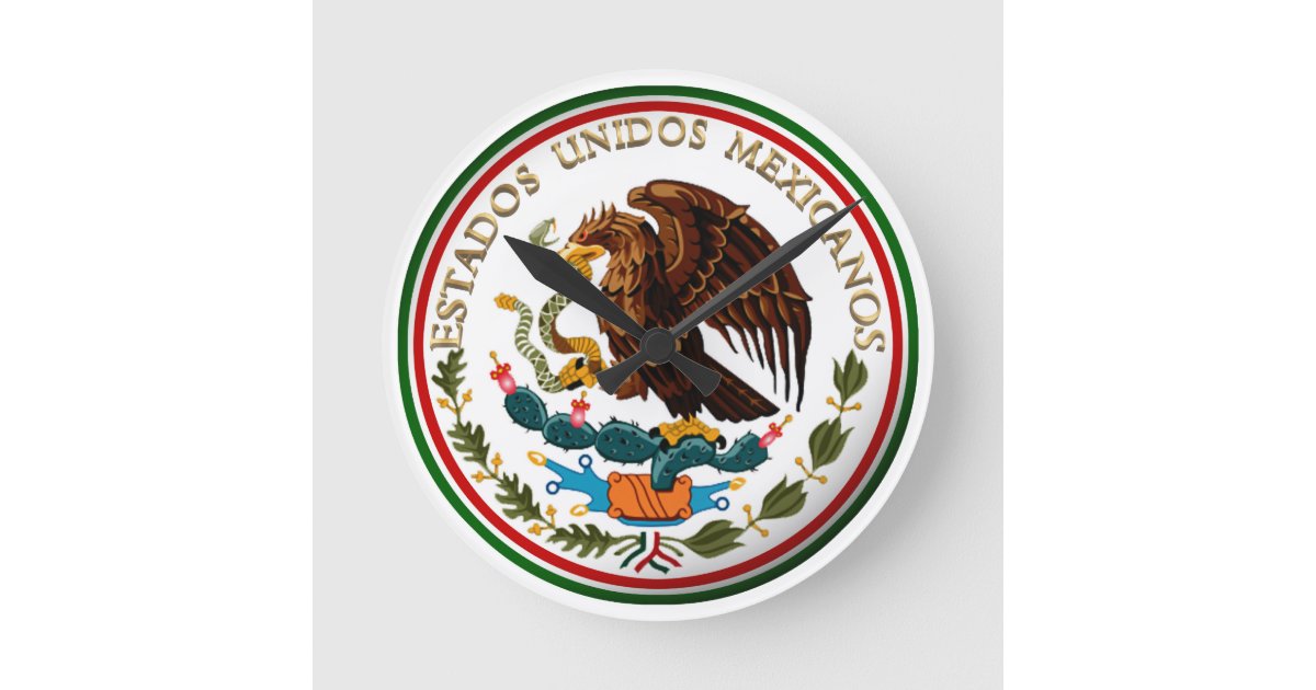 Reloj Redondo Mediano Estados Unidos Mexicanos (Águila de la Bandera Mex |  