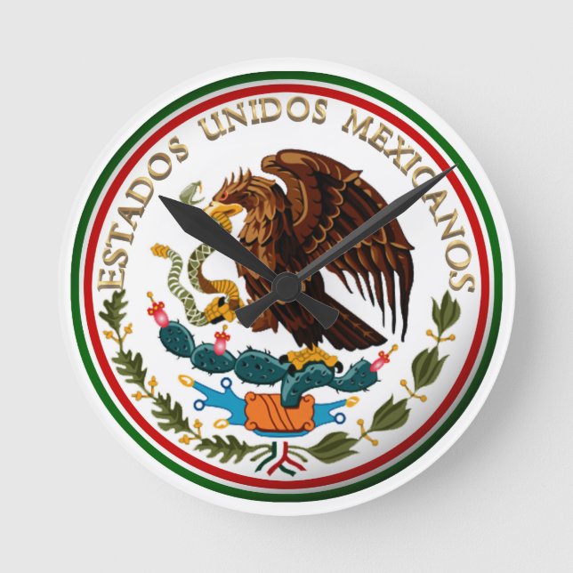 Reloj Redondo Mediano Estados Unidos Mexicanos (Águila de la Bandera Mex (Anverso)