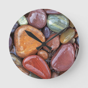 Reloj Redondo Mediano Estados Unidos, Montana, río Clark Fork, piedras 