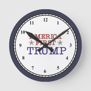 Reloj Redondo Mediano Estados Unidos primero Trump
