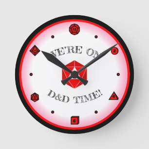 Reloj Redondo Mediano Estamos en tiempo de D&D - RED