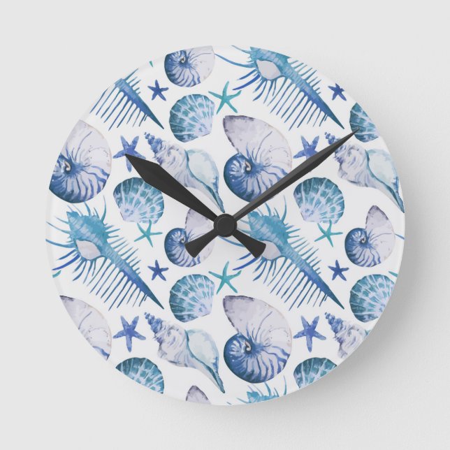 Reloj Redondo Mediano Estanques de acuarela (Anverso)