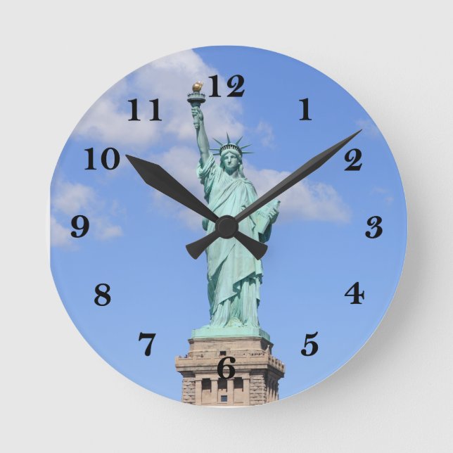 Reloj Redondo Mediano Estatua de la Libertad (Anverso)