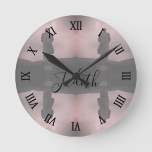 Reloj Redondo Mediano Estatua vintage de Mao Tse Tung de Changsha con re