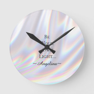 Reloj Redondo Mediano Estética holográfica