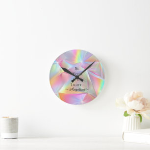 Reloj Redondo Mediano Estética holográfica