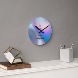Reloj Redondo Mediano Estética holográfica