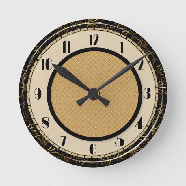 Reloj Redondo Mediano Estilo Art Deco Circular Inteligente (Anverso)