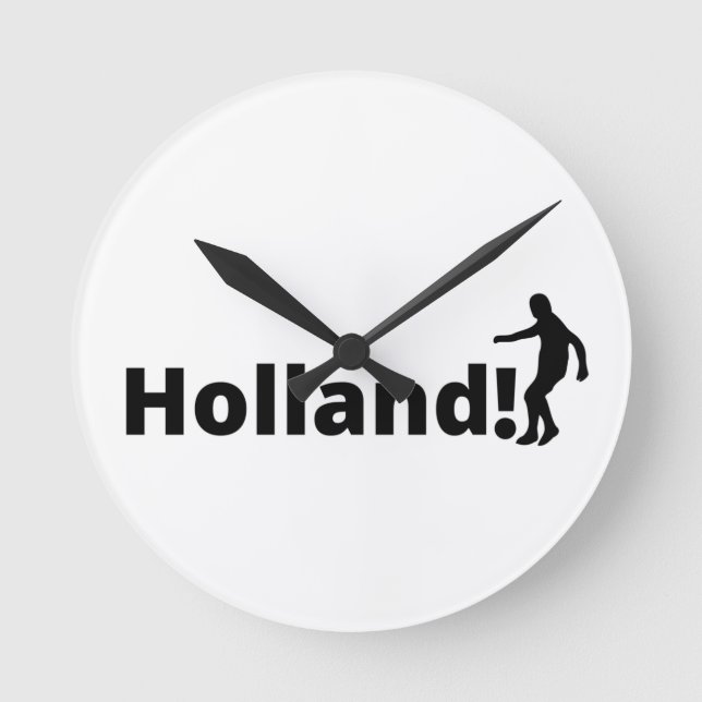 Reloj Redondo Mediano Estilo Atlético de Fútbol Holandés Personalizado (Anverso)