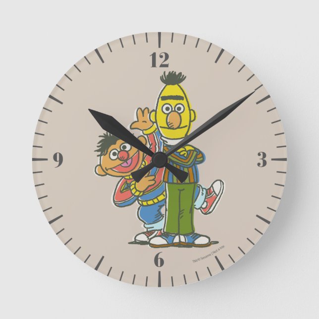 Reloj Redondo Mediano Estilo clásico Bert y Ernie (Anverso)
