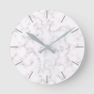 Reloj Redondo Mediano Estilo de mármol elegante