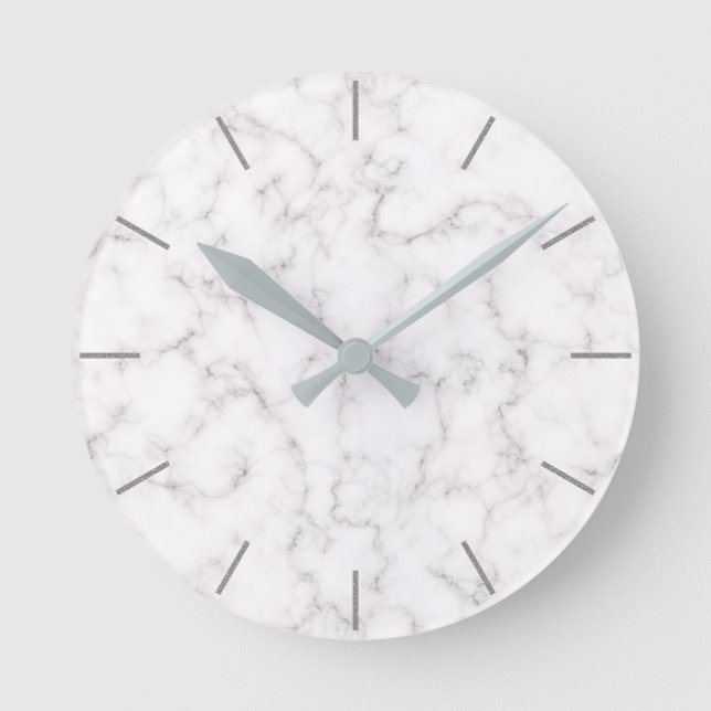 Reloj Redondo Mediano Estilo de mármol elegante (Anverso)