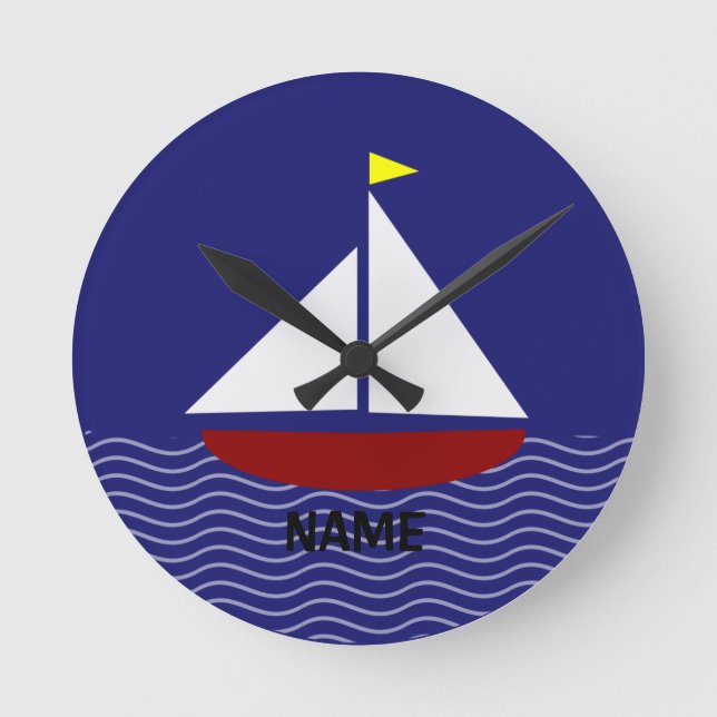 Reloj Redondo Mediano Estilo naval (Anverso)