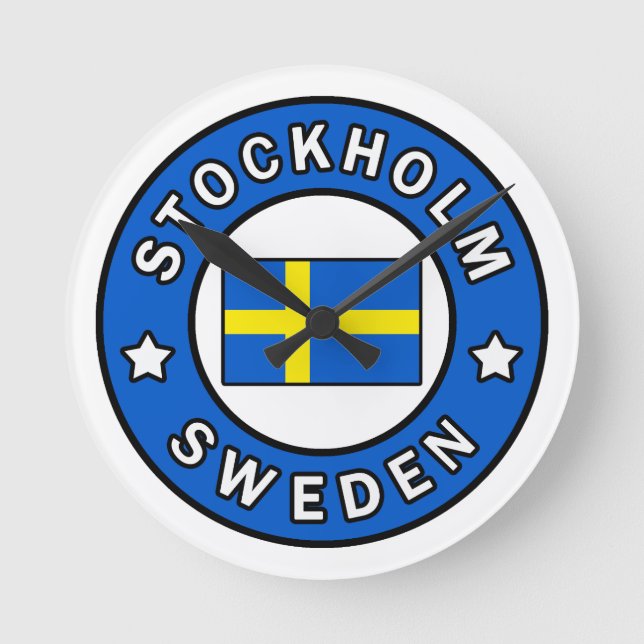 Reloj Redondo Mediano Estocolmo Suecia (Anverso)