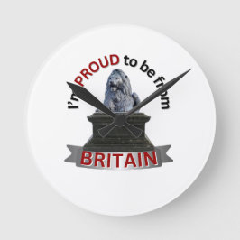 Reloj Redondo Mediano Estoy orgulloso de ser de Gran Bretaña