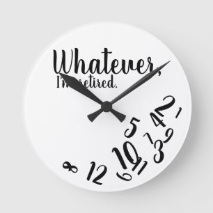 Reloj Redondo Mediano Estoy Retirado Divertido Jubilación Simple Blanco