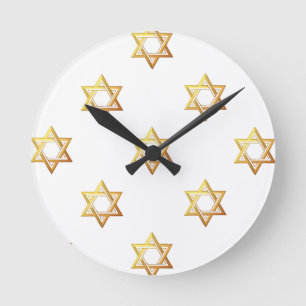 Reloj Redondo Mediano Estrella de David