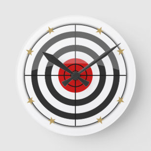 Reloj Redondo Mediano Estrella de Oro Bull Eye