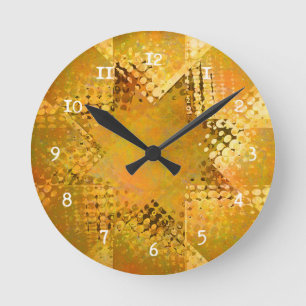 Reloj Redondo Mediano Estrella dorada de medio tono