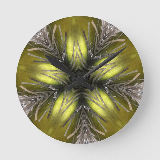 Reloj Redondo Mediano Estrella elegante de Navidades del Kaleidoscope do (Anverso)