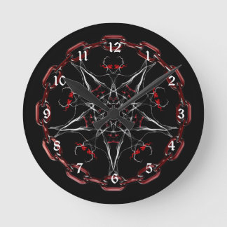 Reloj Redondo Mediano Estrella gótica arte fractal por la mañana