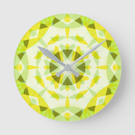 Reloj Redondo Mediano Estrella Mágica Verde Amarillo brillante Nursera d