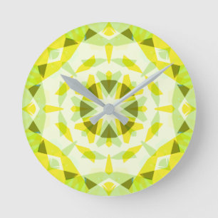 Reloj Redondo Mediano Estrella Mágica Verde Amarillo brillante Nursera d