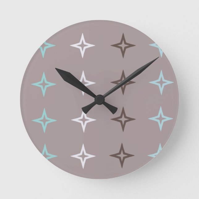 Reloj Redondo Mediano Estrellas (Anverso)