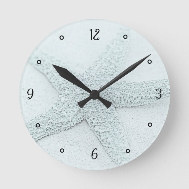 Reloj Redondo Mediano Estrellas de mar (Anverso)