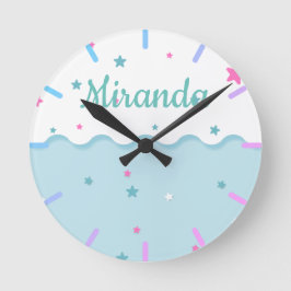 Reloj Redondo Mediano Estrellas sobre el Mar