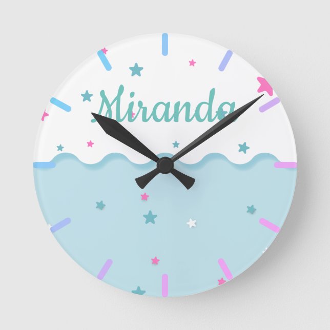 Reloj Redondo Mediano Estrellas sobre el Mar (Anverso)