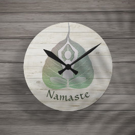 Reloj Redondo Mediano Estudio de instrucción de yoga meditación Pose Bod